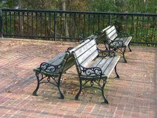 Park Benches Royalty Free Stock Photography