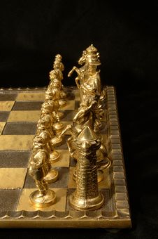 Brass Chess Pieces Stock Photography Brass Chess Pieces Stock Photography