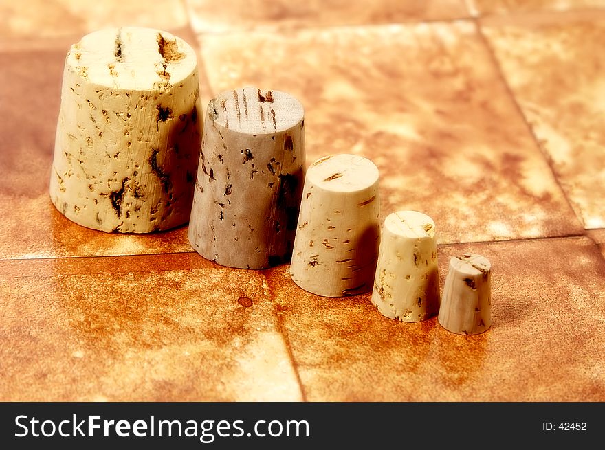 Photo of Various Corks With Radiant Blur Effect. Photo of Various Corks With Radiant Blur Effect.