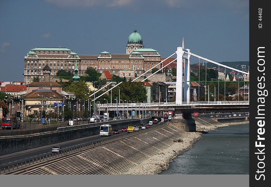 Buda Castle and Elizabet Bridge, Budapest, Hungary