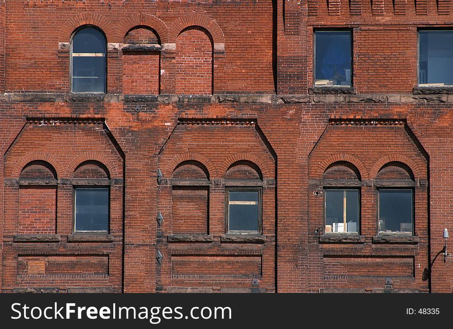 Exterior of Brick Building with Windows