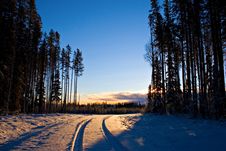 Backroad Sunrise Royalty Free Stock Photography Backroad Sunrise Royalty Free Stock Photography