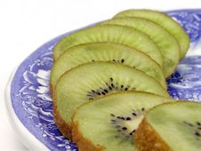 Kiwi Slices On A Plate Royalty Free Stock Image Kiwi Slices On A Plate Royalty Free Stock Image