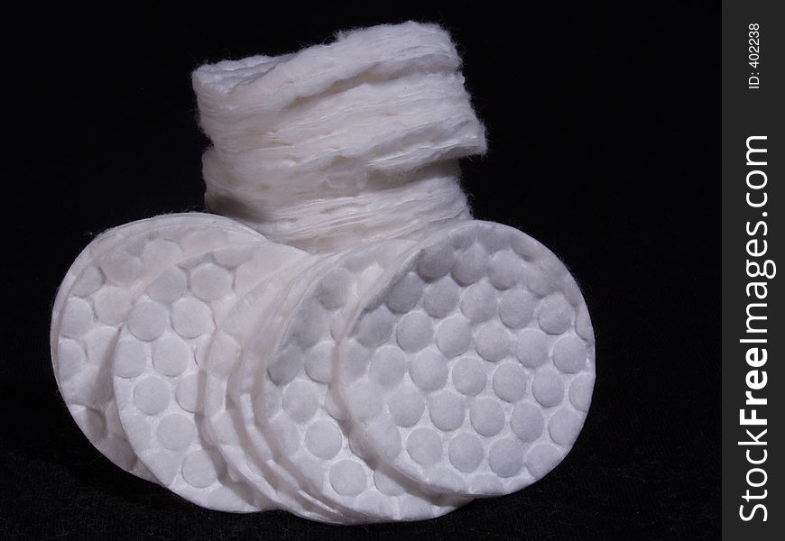 White makeup pads