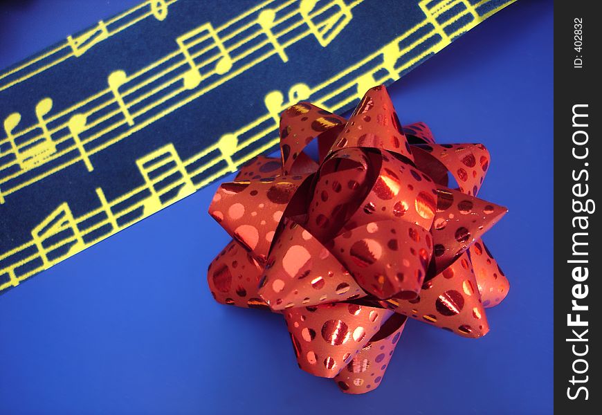 Red Bow And Golden Music
