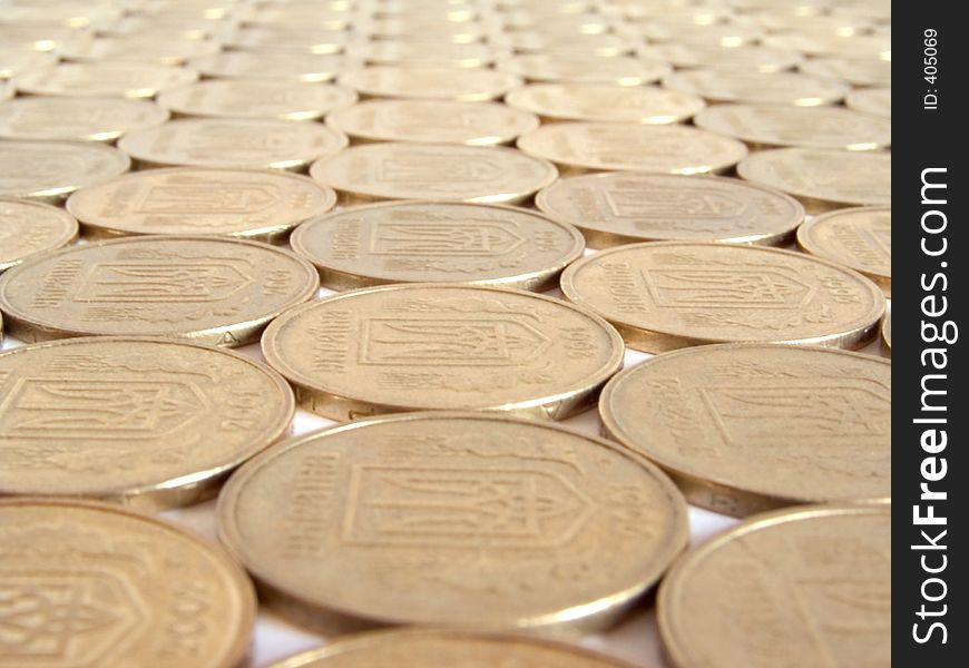 Mosaic of coins (perspective). Mosaic of coins (perspective)