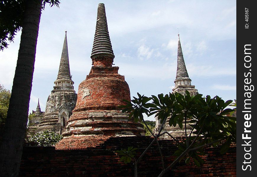 Three Ancient Thai Temples. Three Ancient Thai Temples