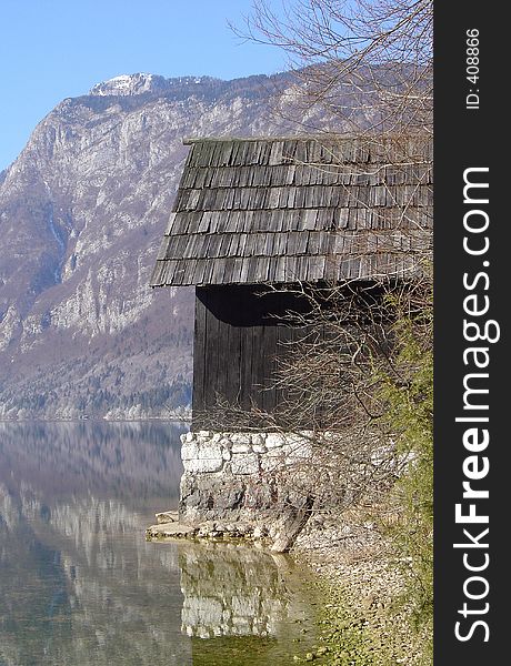 Little old house by the lake