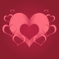 Hearts Greeting Card Stock Images