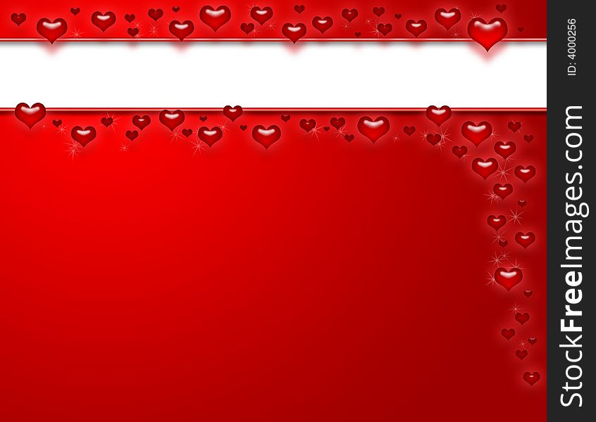 Red template with hearts and a white area for text. Red template with hearts and a white area for text.