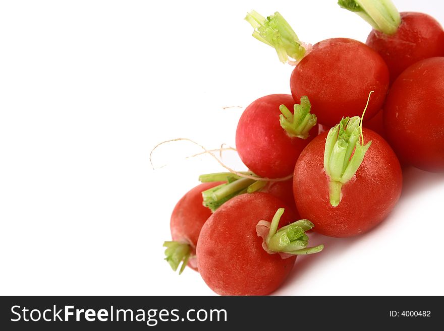 Bunch of radishes red vegetables