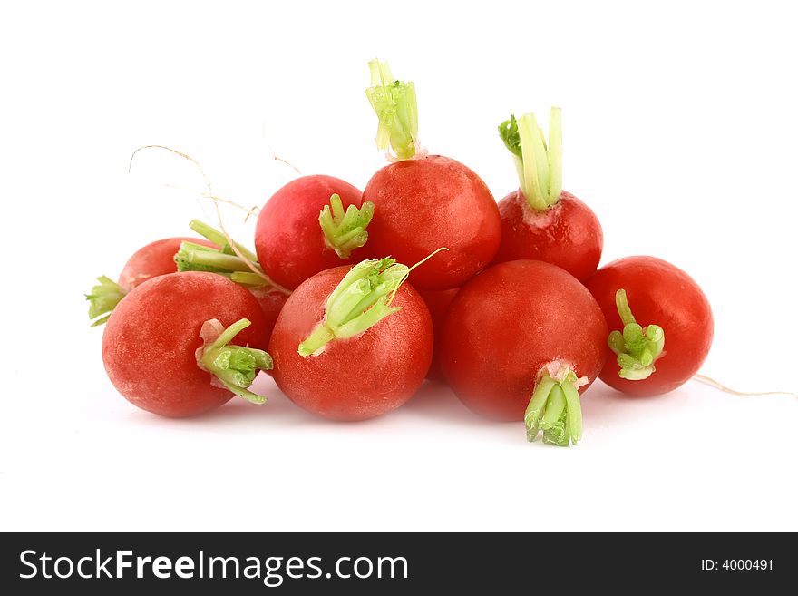 Bunch of radishes red vegetables