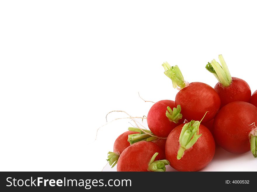 Bunch of radishes red vegetables