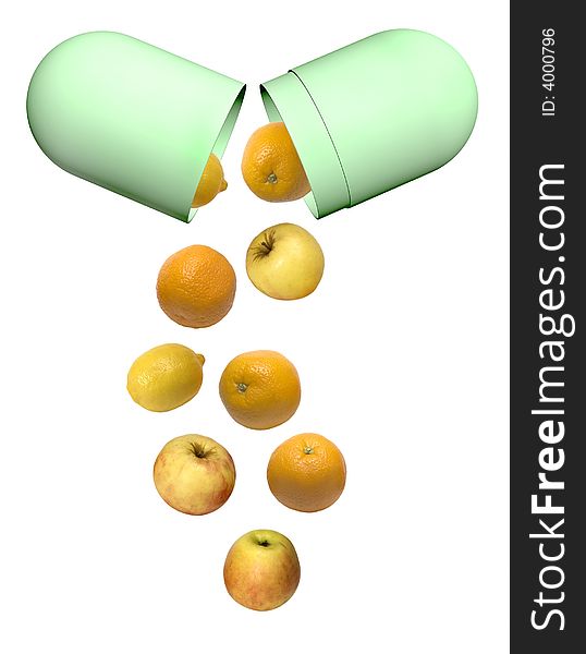 The symbolical image on a theme of vitamins