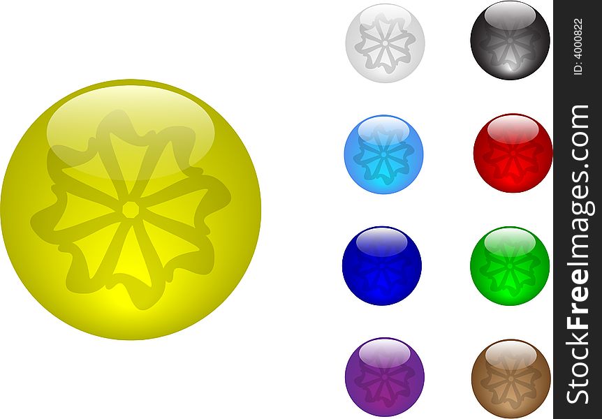 Color balls glass vector illustration