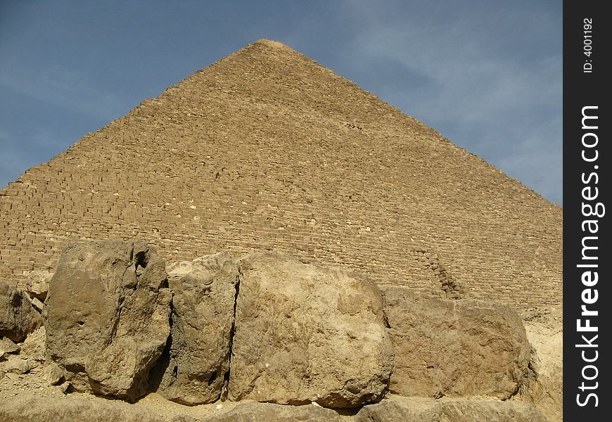 Egyptian pyramid in Giza, Egypt