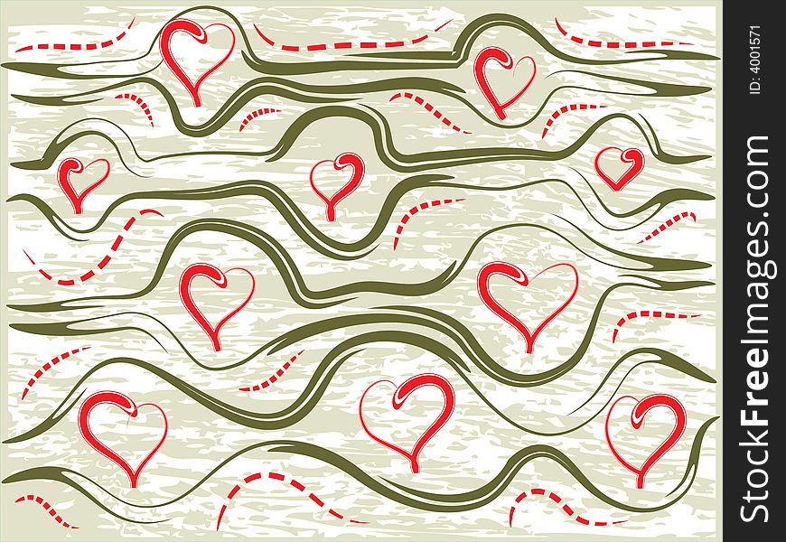 Abstract  valentine background with hearts. Abstract  valentine background with hearts