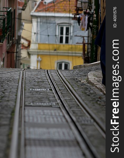 Tram rails in the Lisboa