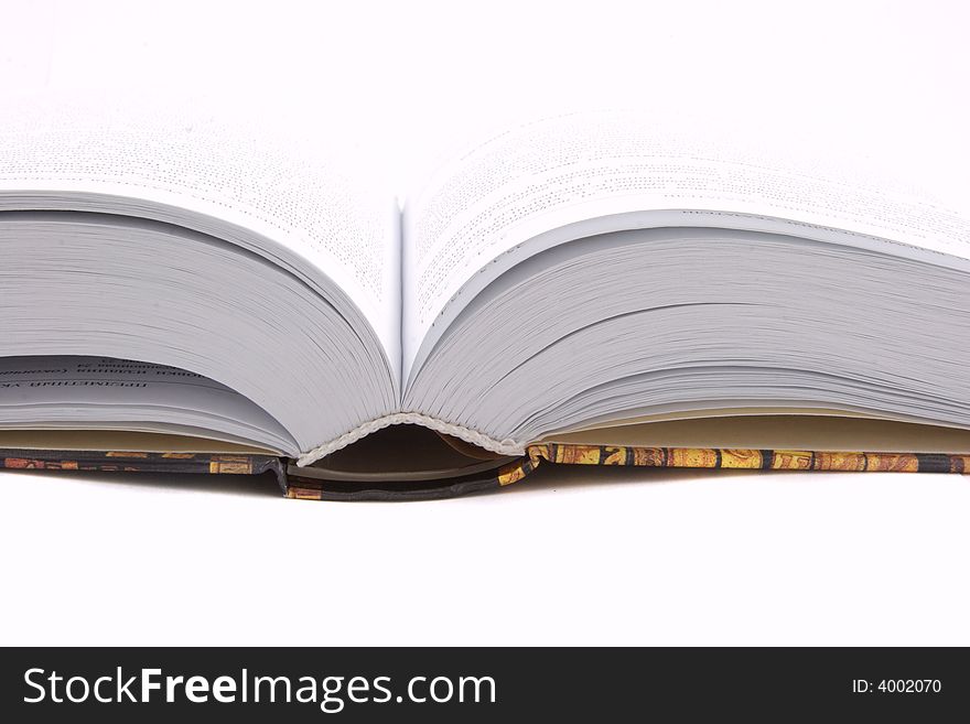 Open book isolated over white