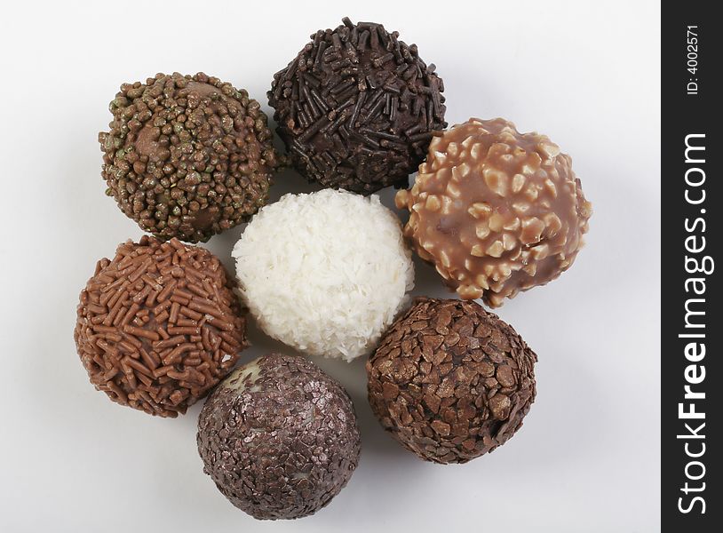 Various types of Chocolate truffles for any taste. Various types of Chocolate truffles for any taste