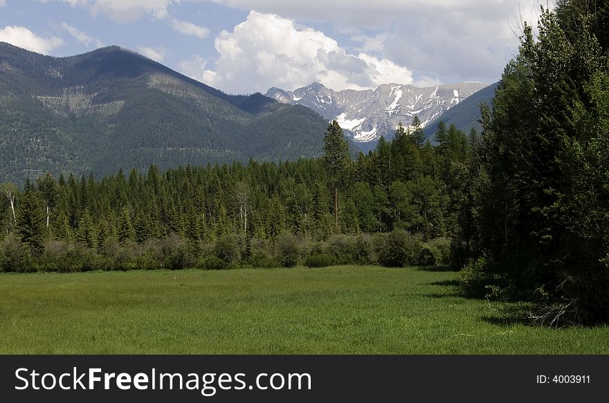 Landscape of the Rockie Mountains in Montana. Landscape of the Rockie Mountains in Montana