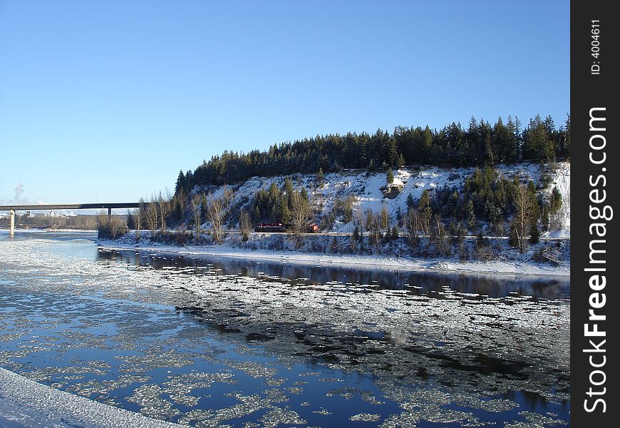 Cold winter river