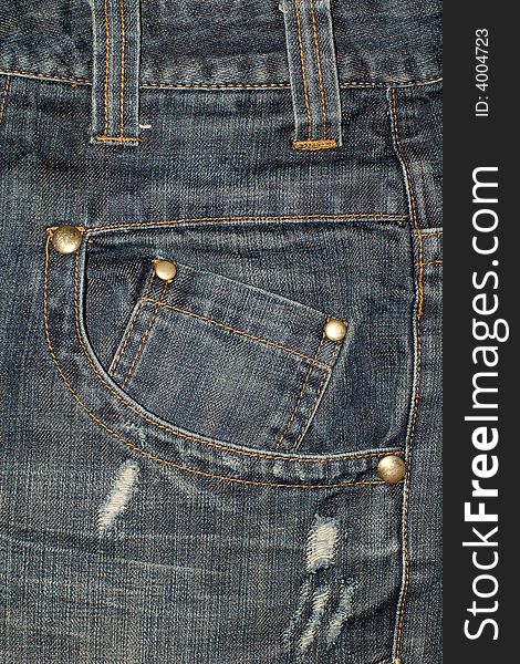 Jeans Pocket Close Up