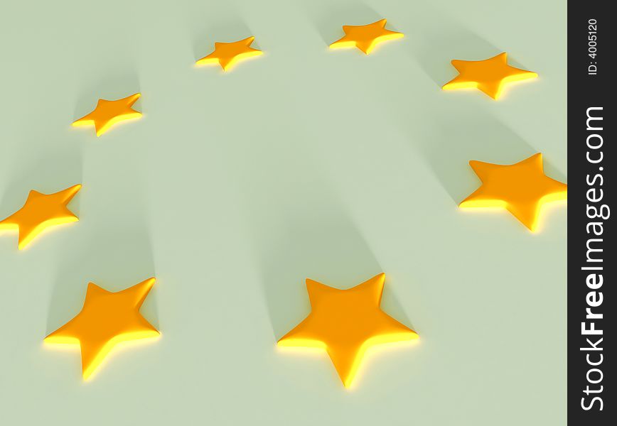 Stars objects on colored background. Stars objects on colored background