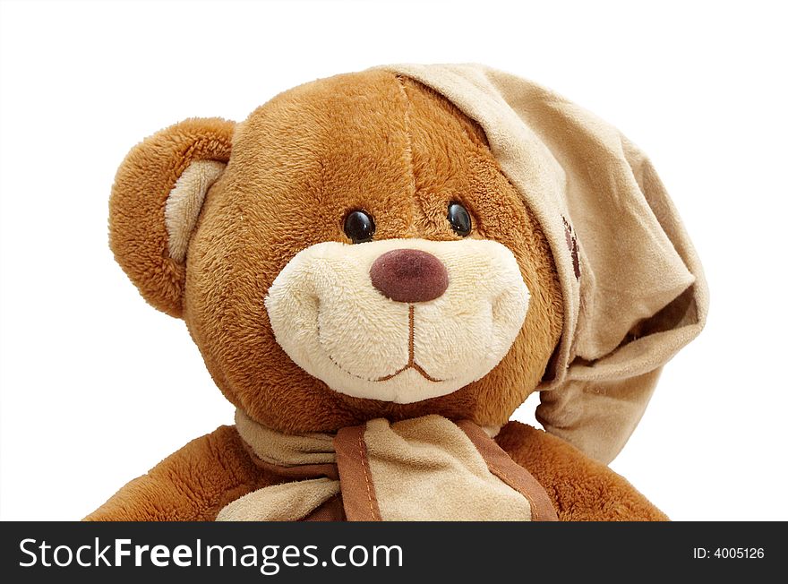 Teddy bear toy isolated on white background