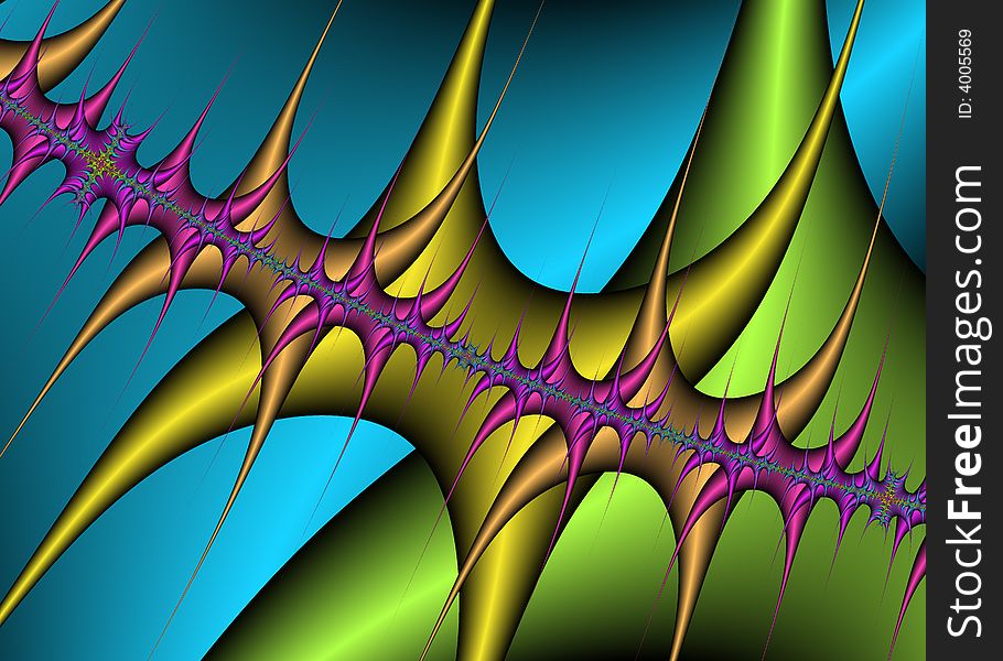 Sharp spikes fractal generated background image