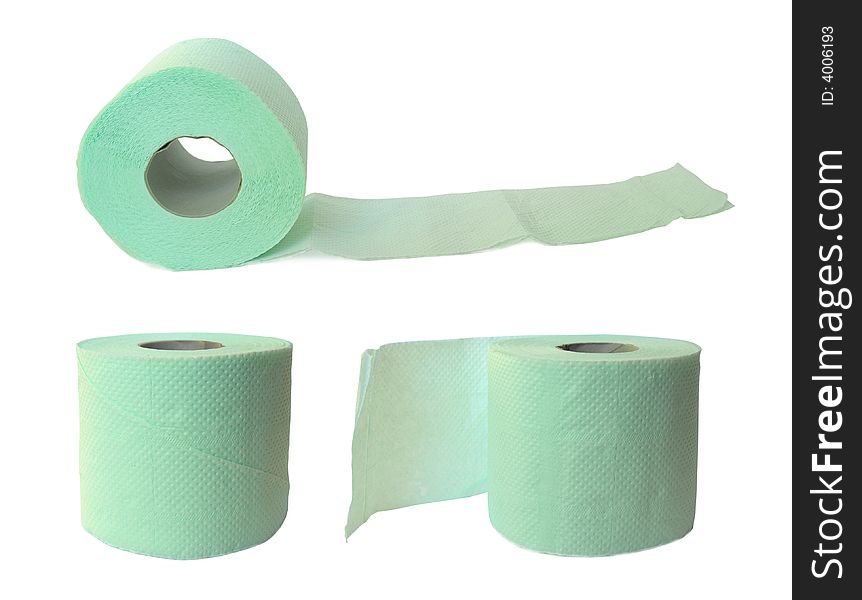 Three rolls og green soft toilet paper. Three rolls og green soft toilet paper
