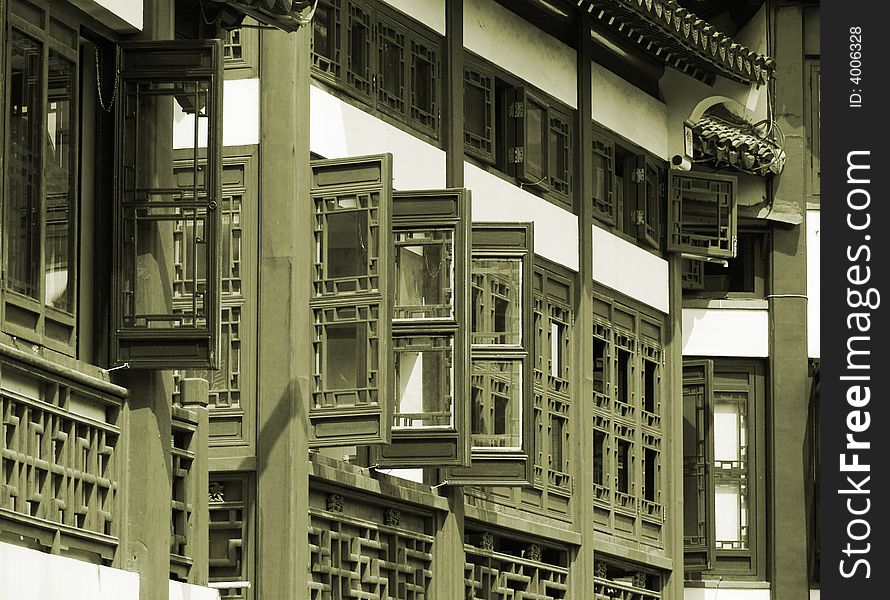 A chinese facade in shanghai
