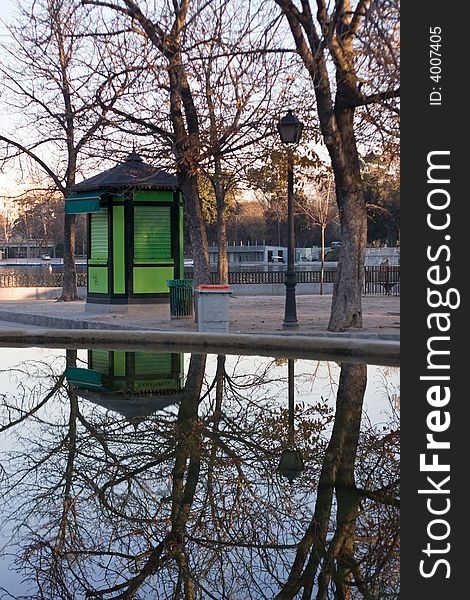 Peace, Tranquility and Sunrise in Madrid's famous Retiro Park. Peace, Tranquility and Sunrise in Madrid's famous Retiro Park