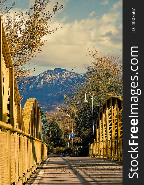 A view in parks of italy showing late autumn nature. A view in parks of italy showing late autumn nature