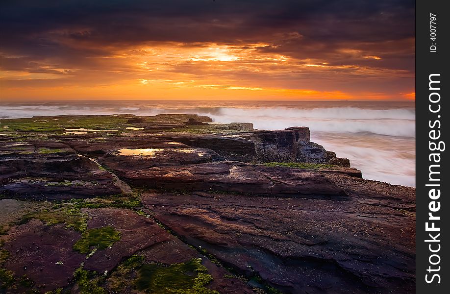 Sunrise On Pacific Ocean