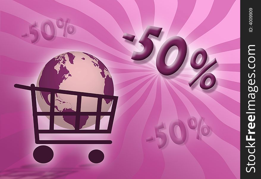 Discounts percentages illustration to represent discount concept