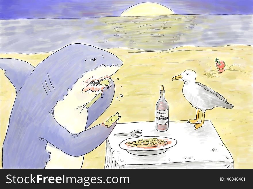 Shark Eating - Free Stock Images & Photos - 40046461 