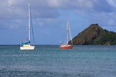 Caribbean Sailboats Royalty Free Stock Photos Caribbean Sailboats Royalty Free Stock Photos