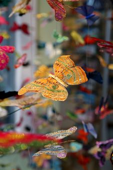 Butterfly Mobiles Stock Photography