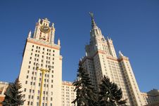 Building Of The Moscow State University M.Lomonos Stock Image Building Of The Moscow State University M.Lomonos Stock Image