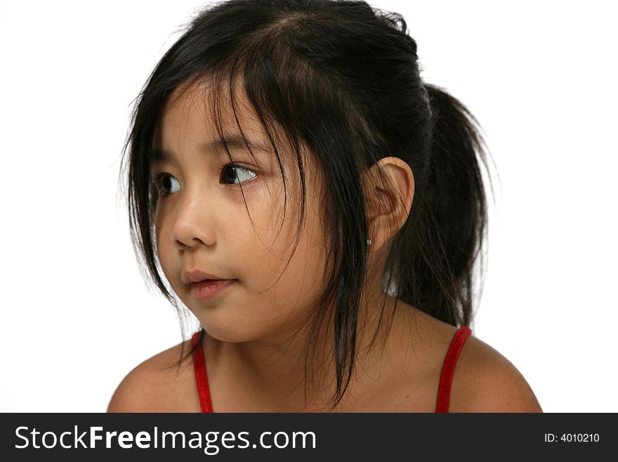 Portrait of cute little girl wit a dreamy look