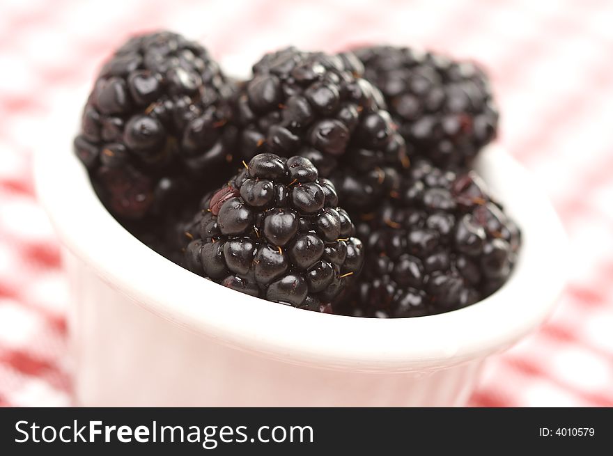 Blackberries In A Small Bowl