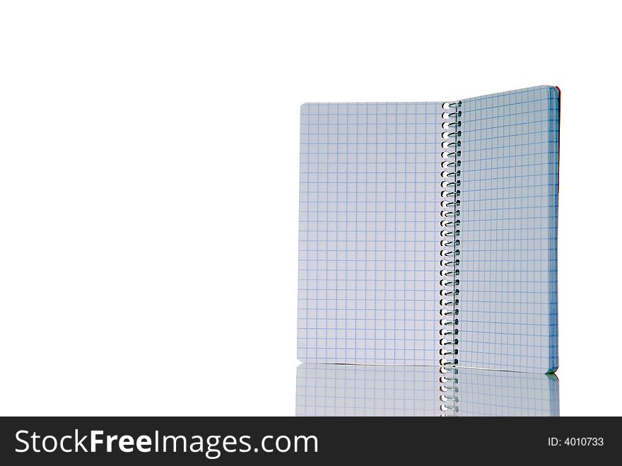 Notebook Isolated Over White