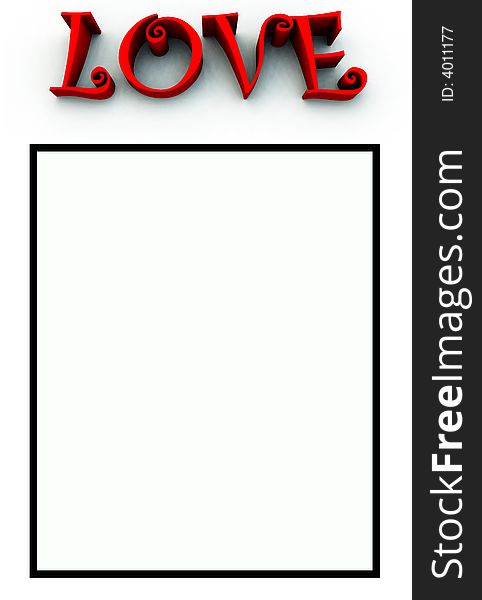 An image of the word love, a good image for love related concepts. Or valentines day. It has a blank space which you can customize. An image of the word love, a good image for love related concepts. Or valentines day. It has a blank space which you can customize.