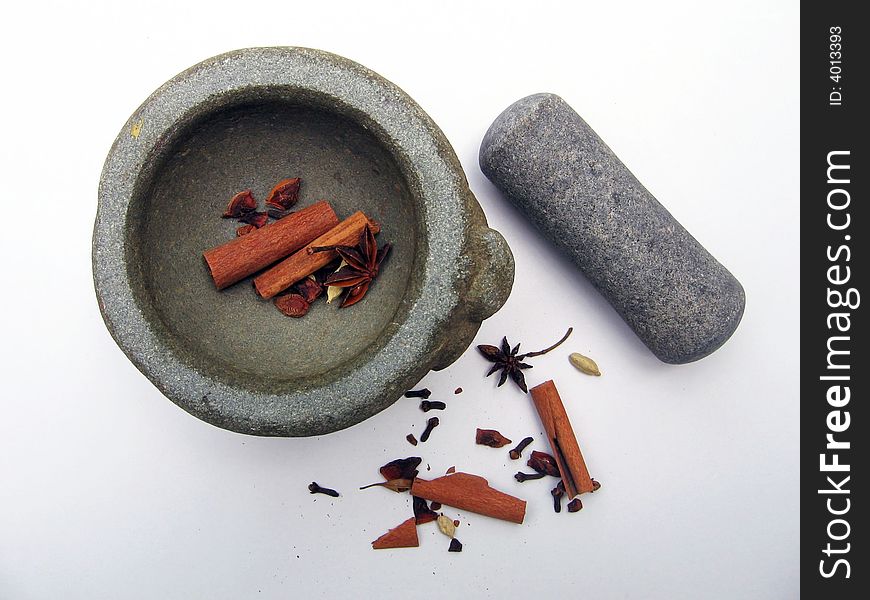 A Pounding Equipment Used to Prepare Spices For Cooking. A Pounding Equipment Used to Prepare Spices For Cooking