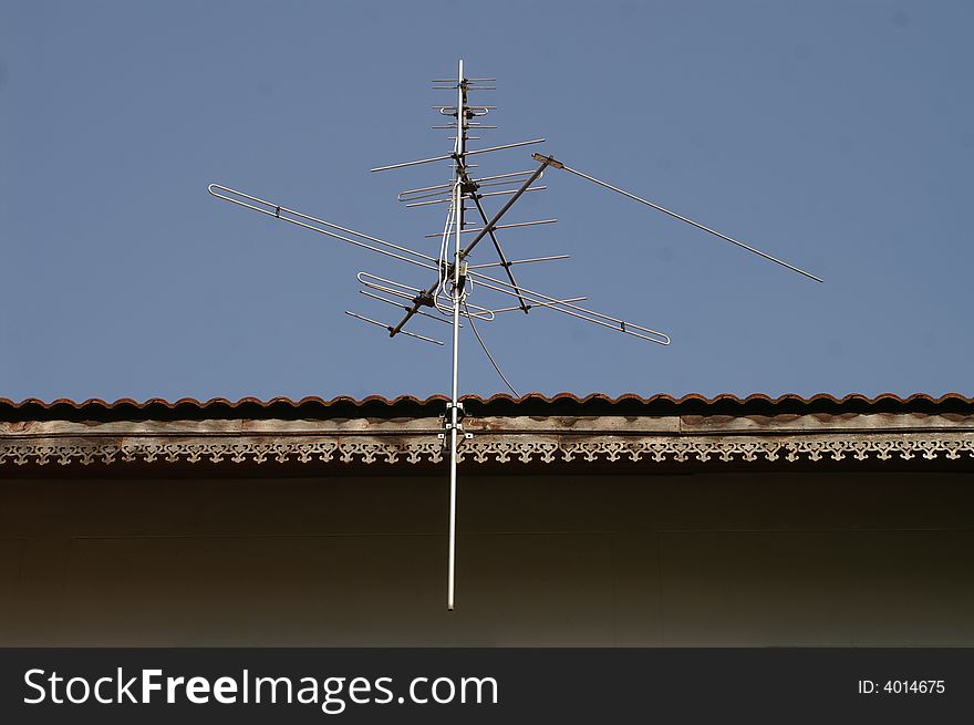 Tv antenna on the roof