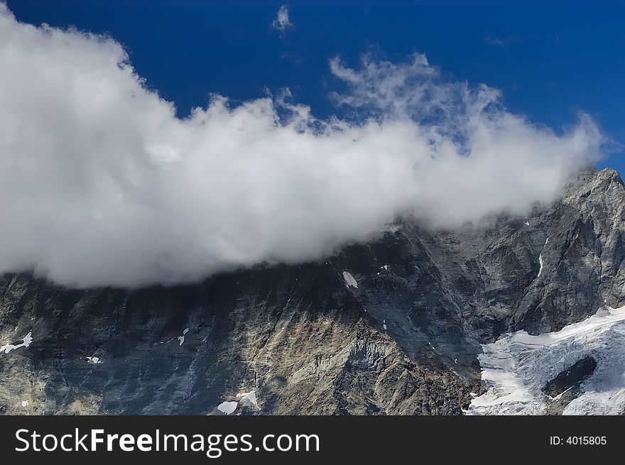 Landscape in the Italian Alps near the Matterhorn. Landscape in the Italian Alps near the Matterhorn