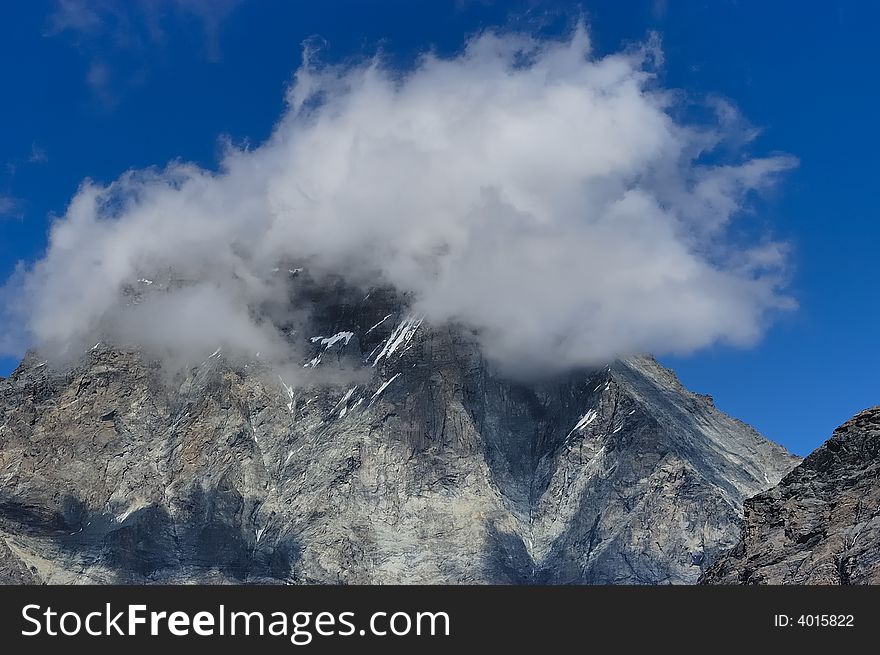 Landscape in the Italian Alps near the Matterhorn. Landscape in the Italian Alps near the Matterhorn