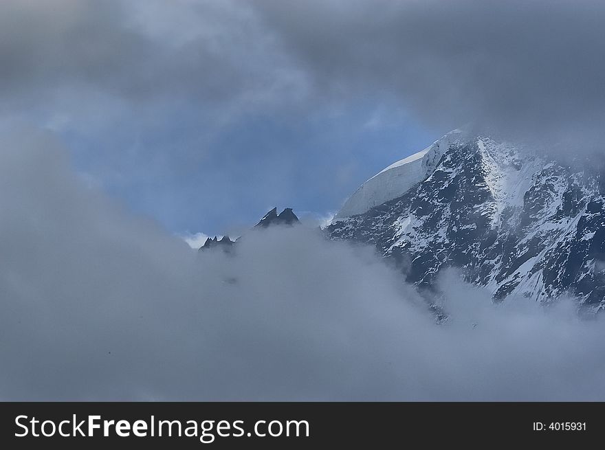 Landscape in the Italian Alps with rain clouds. Landscape in the Italian Alps with rain clouds