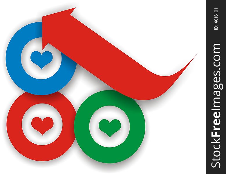 Logo - - circles, hearts, arrow